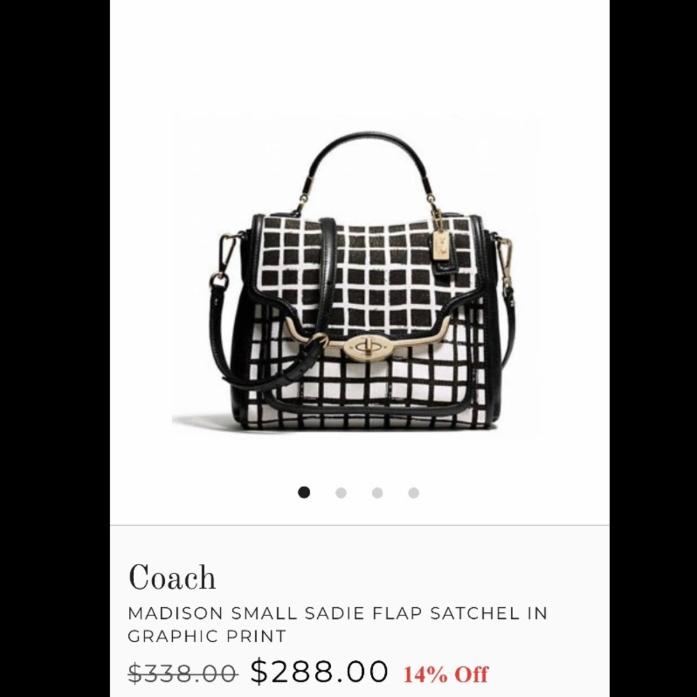 Coach Madison Small Sadie Flap Satchel In Graphic Print
